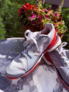 Adidas Stella McCartney Barricade Tennis Pickleball Shoes Pink Orange White 8.5